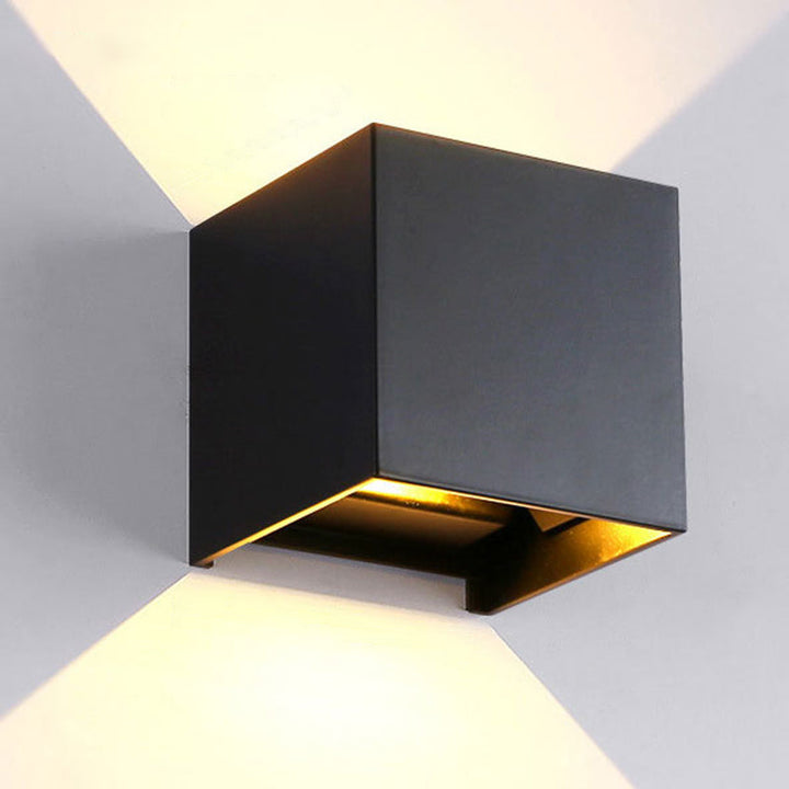 Cube/Triangle/Cylinder Wandlampen Licht Nordic Metaal Zwart Omhoog en Omlaag LED Wandlamp voor Buiten Gebruik