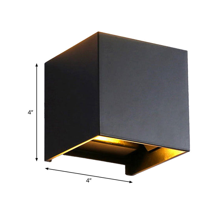 Cube/Triangle/Cylinder Wandlampen Licht Nordic Metaal Zwart Omhoog en Omlaag LED Wandlamp voor Buiten Gebruik