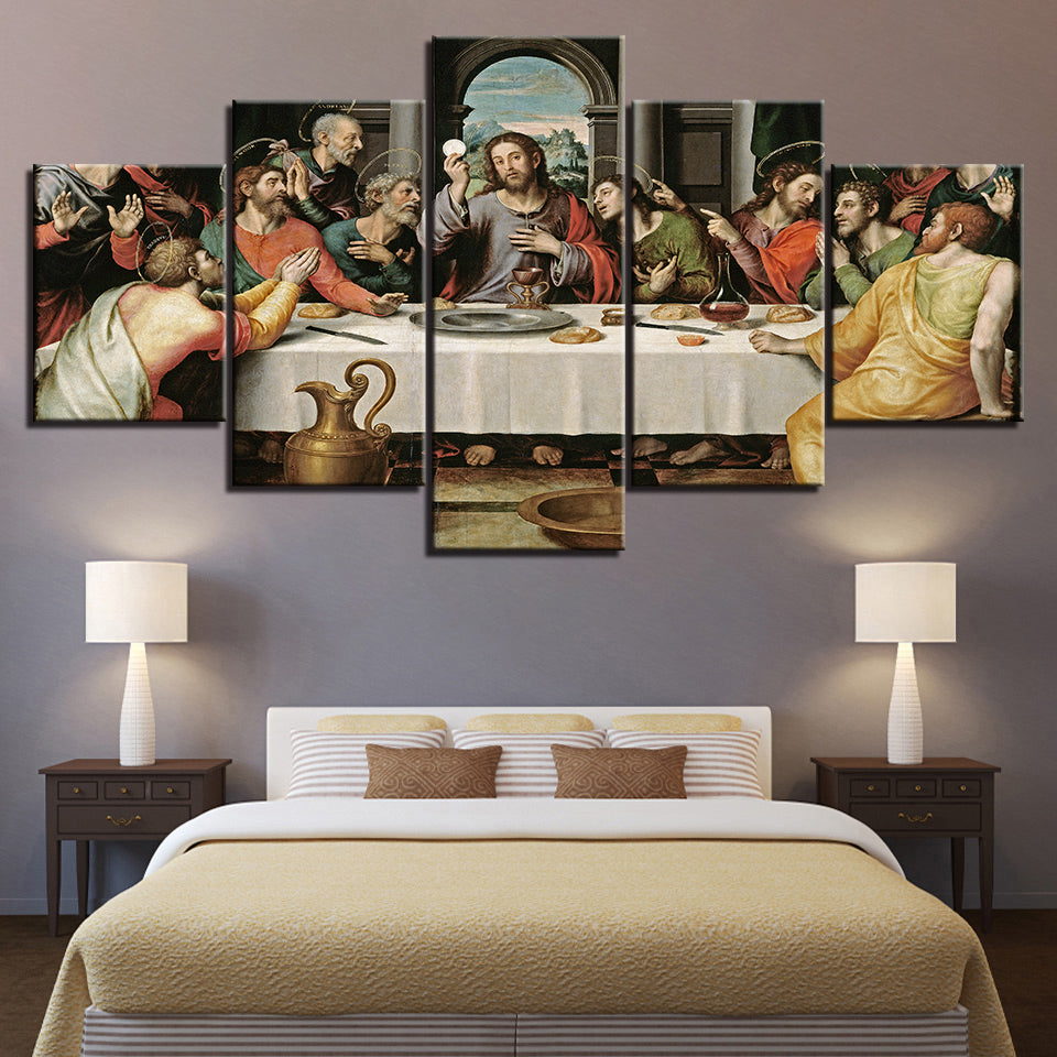 Het Laatste Avondmaal - Canvas Wanddecoratie Schilderij