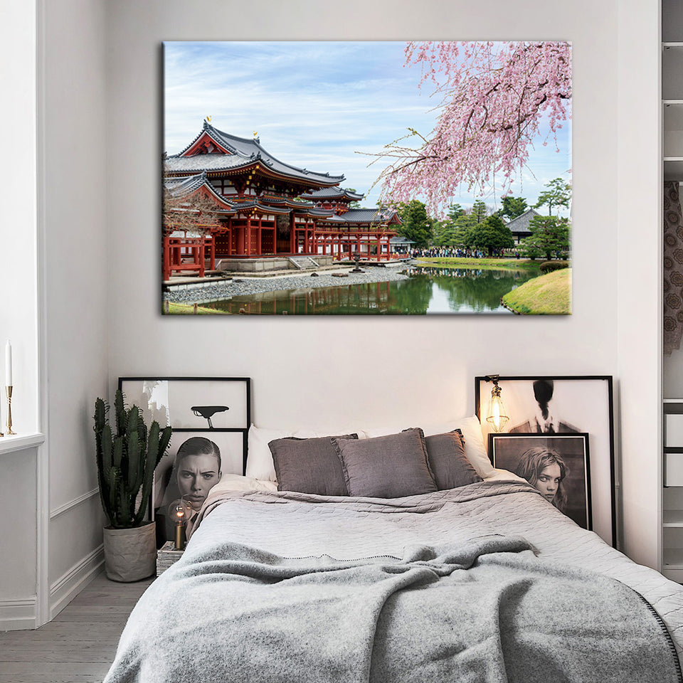 Temple Park - Canvas Wand Kunst Schilderij