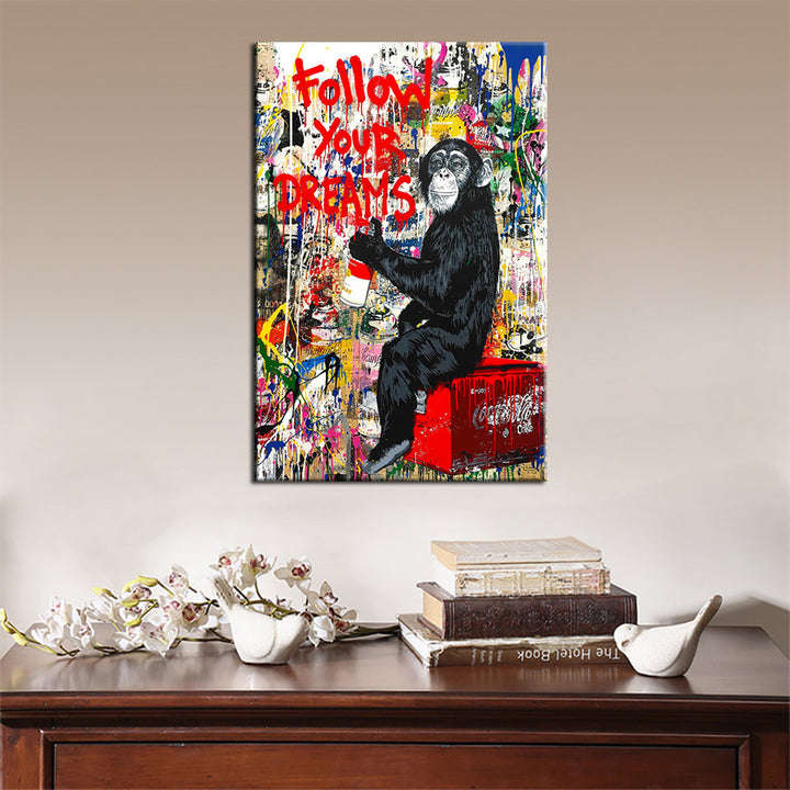 Volg je dromen - Canvas wandkunst schilderij