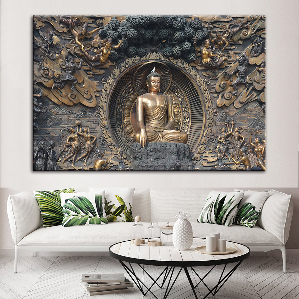 Mahavira Friedliche - Canvas Wandkunst Schilderij