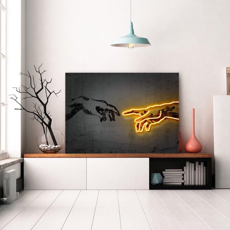 De lichtere touch - canvas wandkunst schilderij