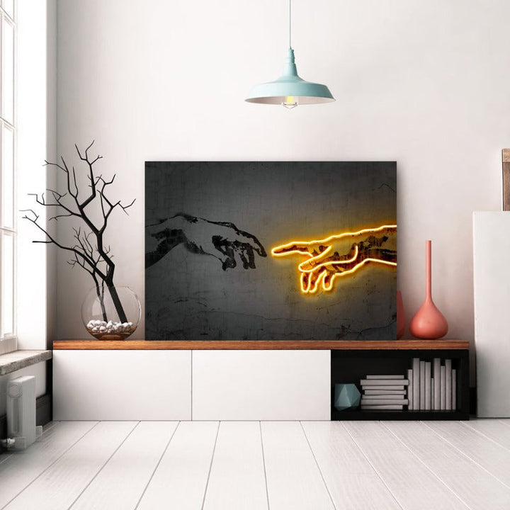 De lichtere touch - canvas wandkunst schilderij