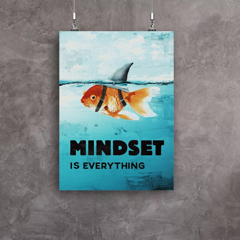 Mindset is alles - Canvas wandkunst schilderij