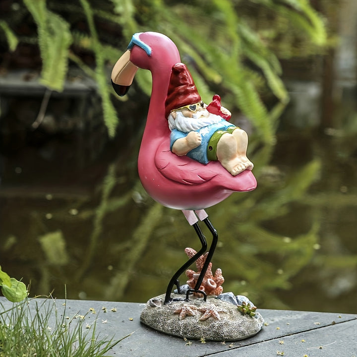 Flamingo ontspannende tuinbeelden