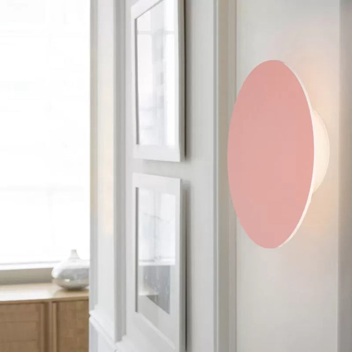 Noordse Stijl Macaron Kleurige Wandlamp Ronde Metalen Wandverlichting voor Trap Foyer