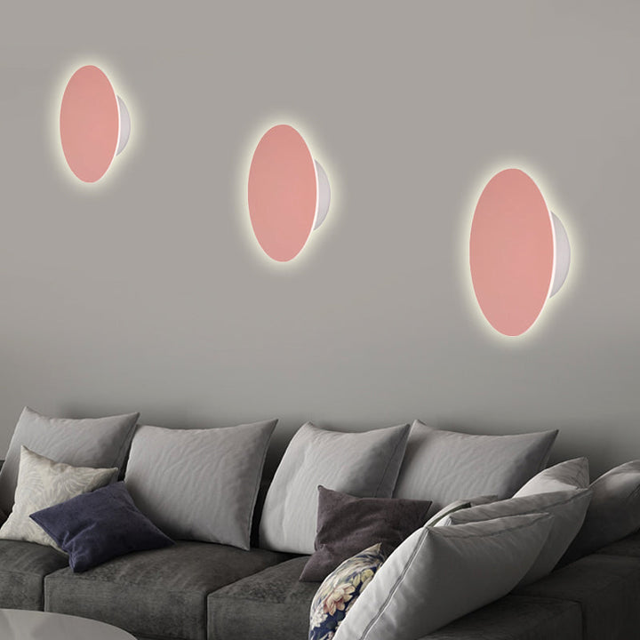 Noordse Stijl Macaron Kleurige Wandlamp Ronde Metalen Wandverlichting voor Trap Foyer