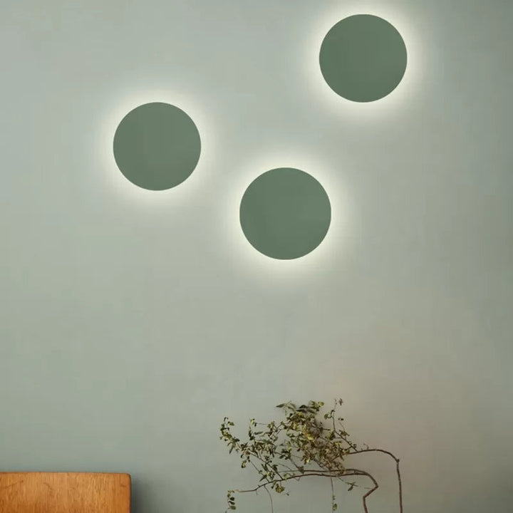 Noordse Stijl Macaron Kleurige Wandlamp Ronde Metalen Wandverlichting voor Trap Foyer