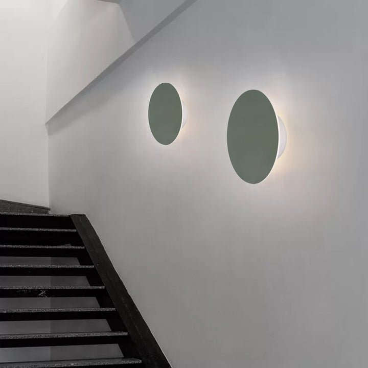 Noordse Stijl Macaron Kleurige Wandlamp Ronde Metalen Wandverlichting voor Trap Foyer