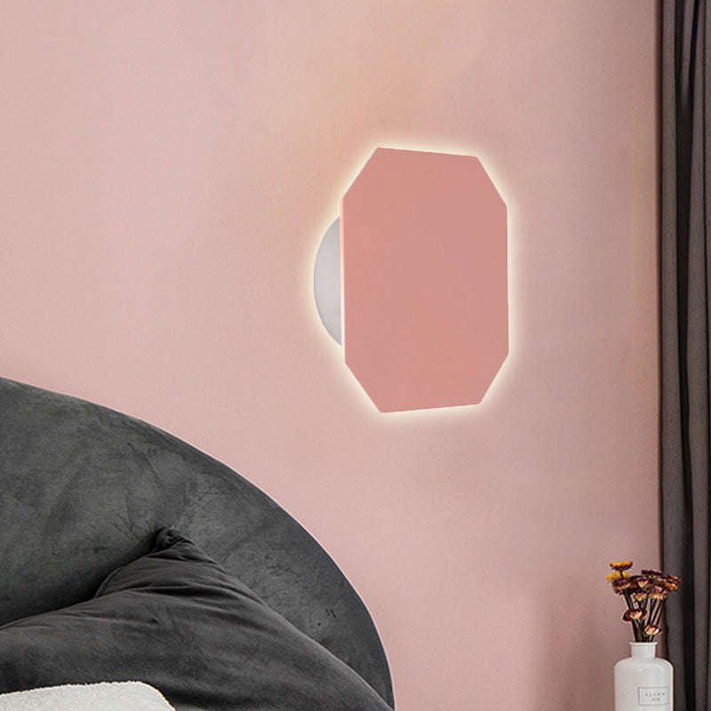 Noordse Stijl Macaron Kleurige Wandlamp Ronde Metalen Wandverlichting voor Trap Foyer