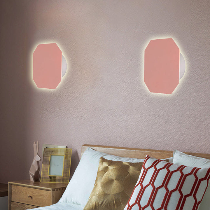 Noordse Stijl Macaron Kleurige Wandlamp Ronde Metalen Wandverlichting voor Trap Foyer