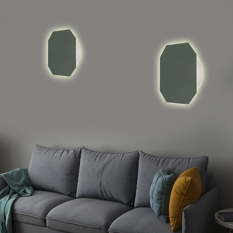 Noordse Stijl Macaron Kleurige Wandlamp Ronde Metalen Wandverlichting voor Trap Foyer