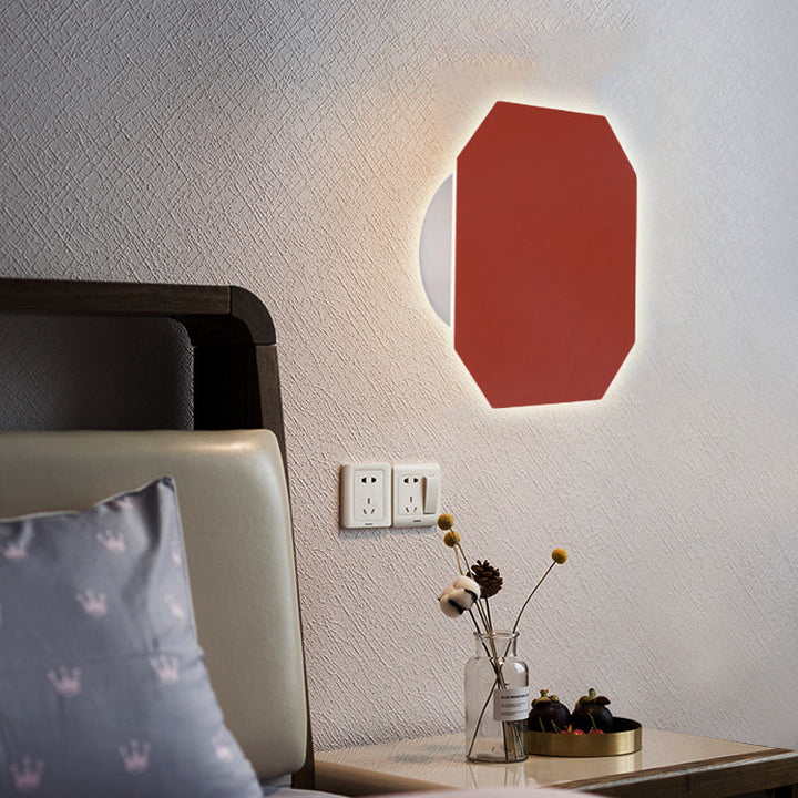 Noordse Stijl Macaron Kleurige Wandlamp Ronde Metalen Wandverlichting voor Trap Foyer