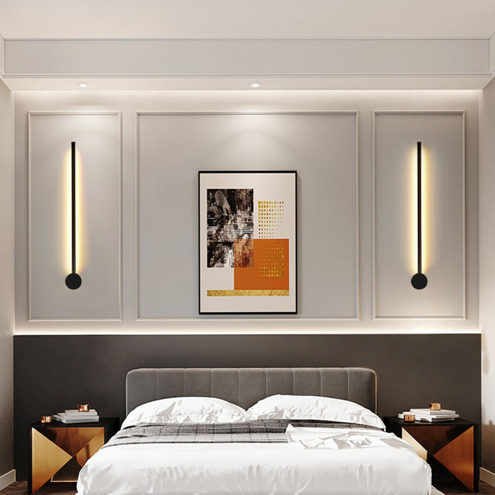 Slanke buisvormige wandlamp moderne metalen woonkamer LED wandlamp