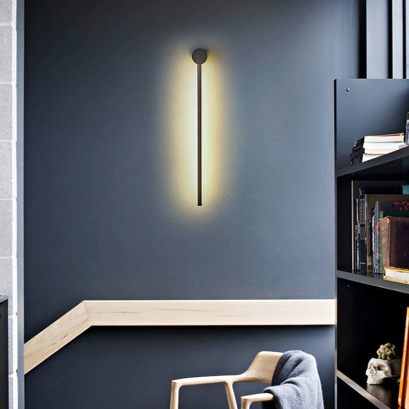 Slanke buisvormige wandlamp moderne metalen woonkamer LED wandlamp
