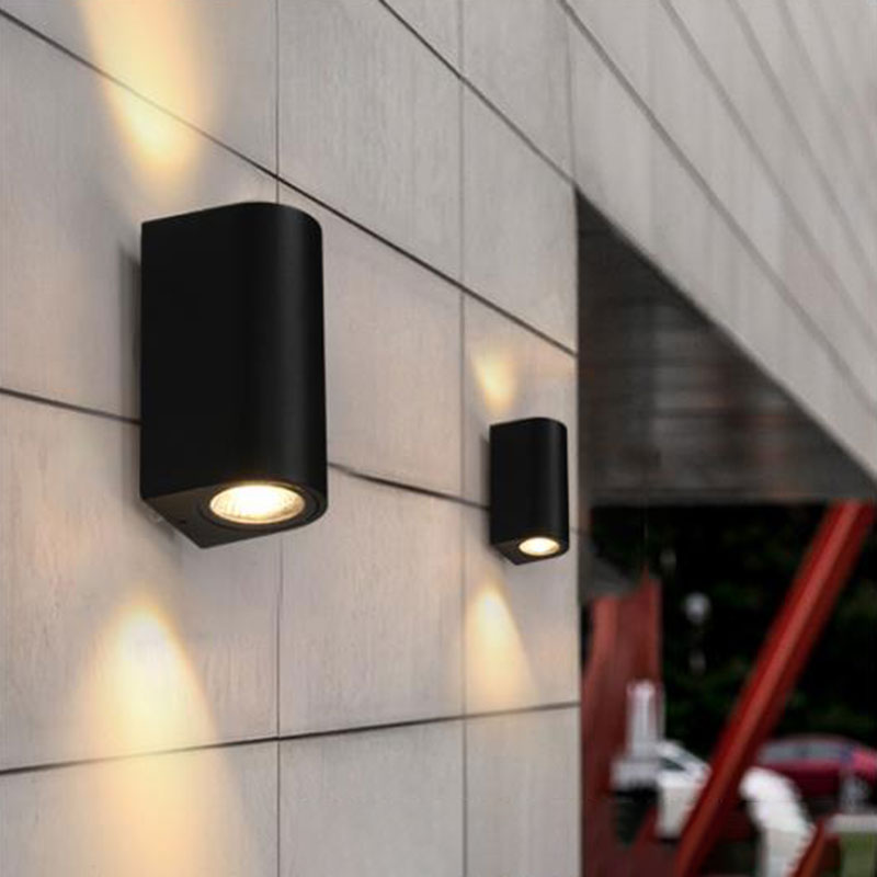 Geometrische Acryl Wandlamp Minimalistisch Zwart LED Wandmontage Verlichting voor Buiten