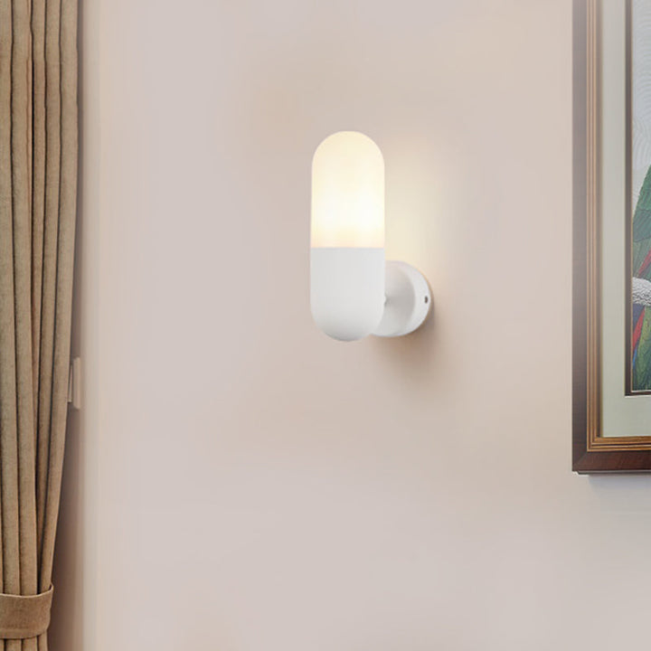 Metalen Wandlamp Postmodern 1 Licht Zwart/Grijs/Wit Wandgemonteerde Lamp voor Slaapkamer