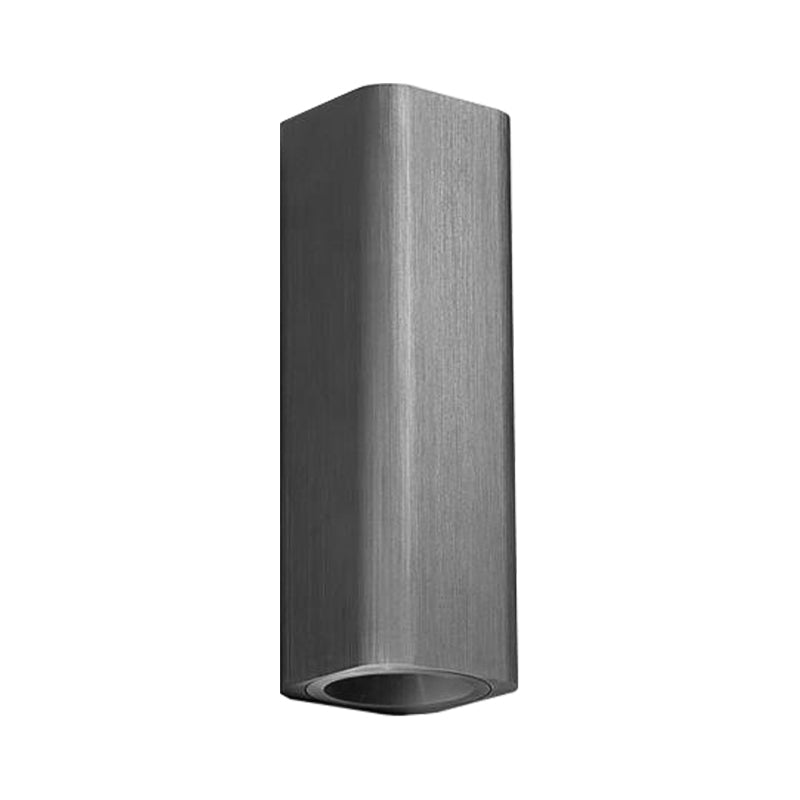 Moderne Kubusvormige Wandlamp Metaal Woonkamer LED Op- en Neerwaartse Wandlamp in Brons/geel/bruin