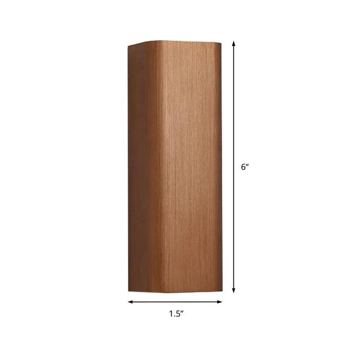Moderne Kubusvormige Wandlamp Metaal Woonkamer LED Op- en Neerwaartse Wandlamp in Brons/geel/bruin