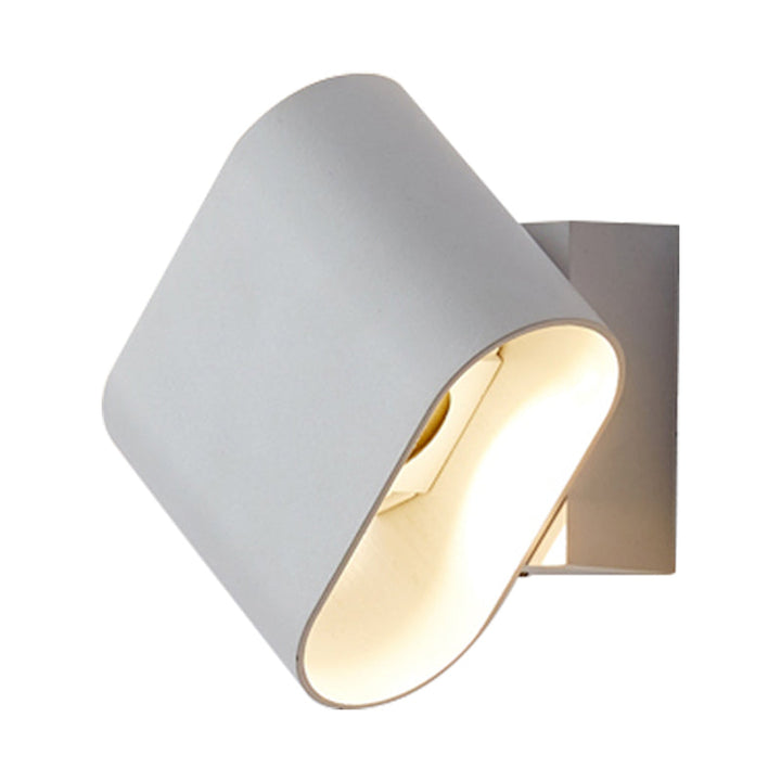 Ronde Hoeken Cube Wandlamp Eenvoudig Metaal LED Zwart/Grijs/Wit Wandlamp voor Gang