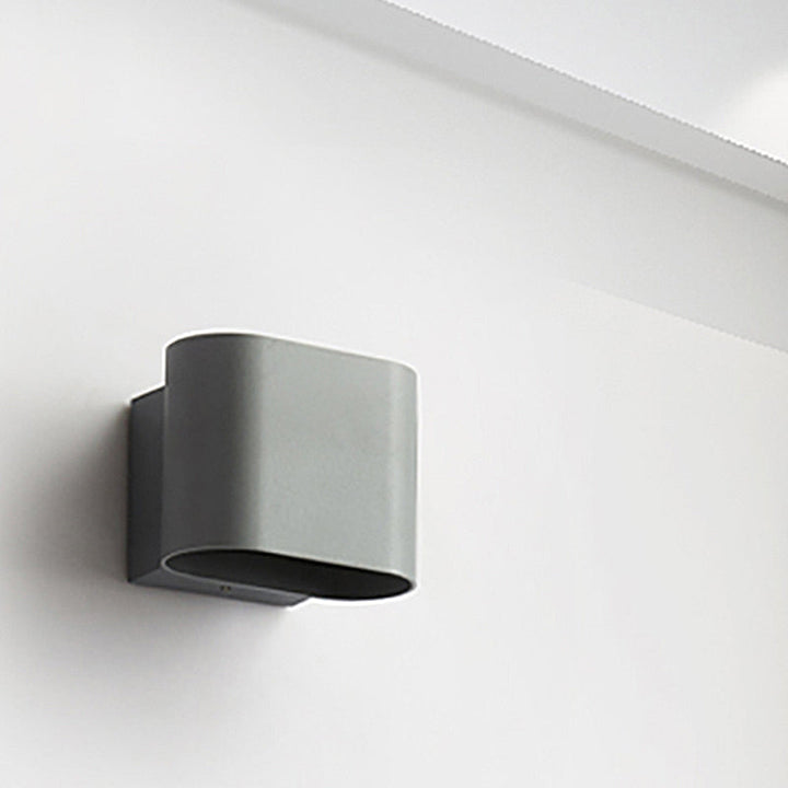 Ronde Hoeken Cube Wandlamp Eenvoudig Metaal LED Zwart/Grijs/Wit Wandlamp voor Gang