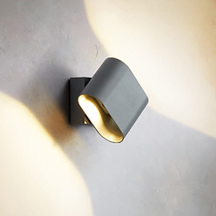 Ronde Hoeken Cube Wandlamp Eenvoudig Metaal LED Zwart/Grijs/Wit Wandlamp voor Gang