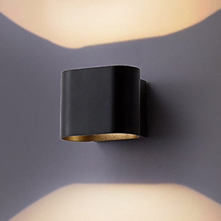 Ronde Hoeken Cube Wandlamp Eenvoudig Metaal LED Zwart/Grijs/Wit Wandlamp voor Gang