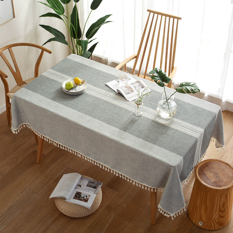 Decoratieve Tafelkleed met Franje Afwerking