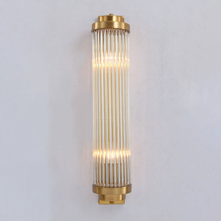Contemporary kolom wandlamp kristal 2 koppen woonkamer wandlamp in goud