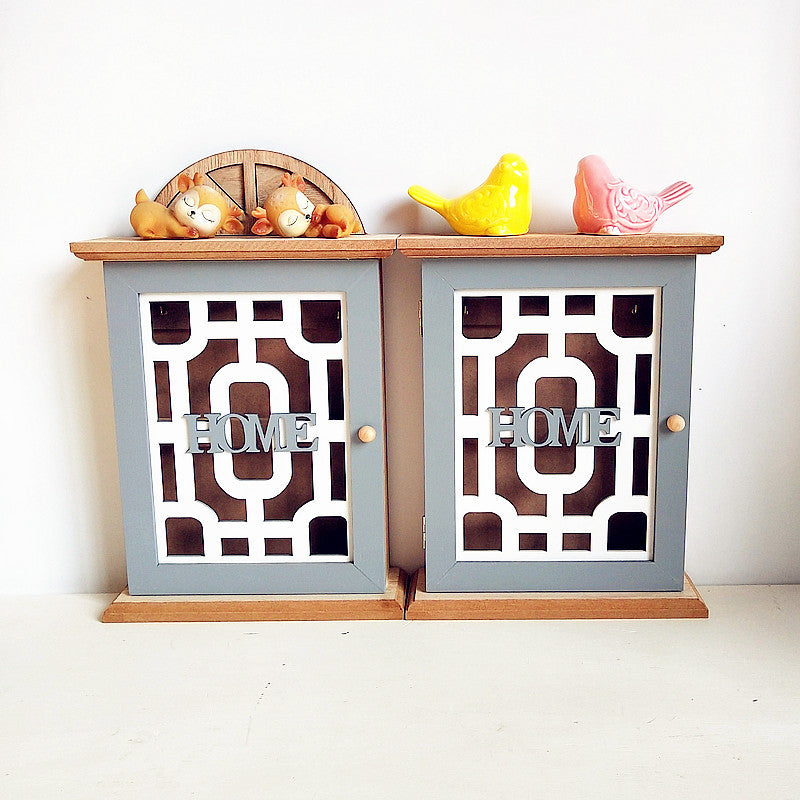 Wandmontage thuisorganizer met decoratief ontwerp