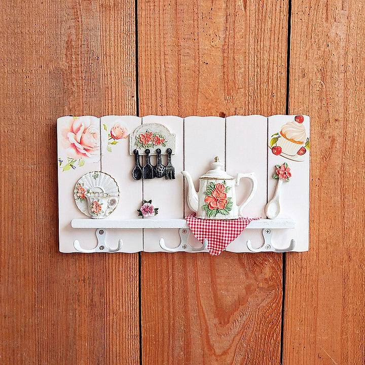 Decoratieve Bloemige Wandhaak Rek