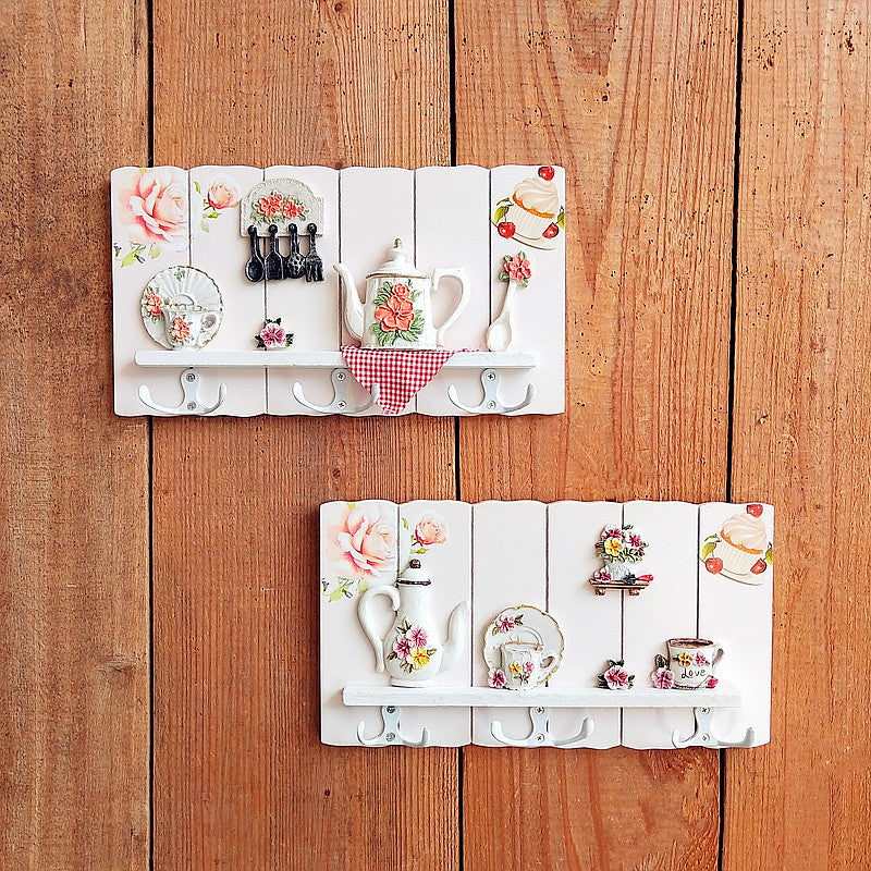 Decoratieve Bloemige Wandhaak Rek
