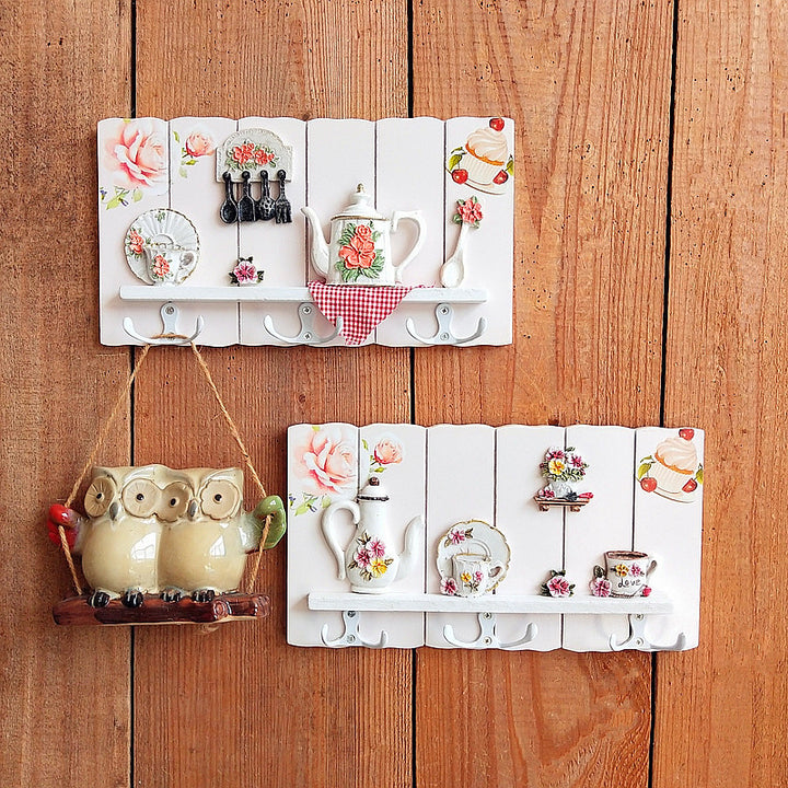 Decoratieve Bloemige Wandhaak Rek