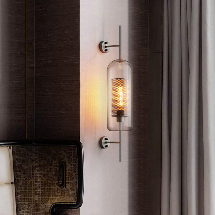 Heldere Glazen Geometrische Wandlamp Eenvoud Enkele Gloeilamp Gang Wandarmatuur