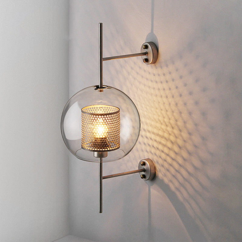 Heldere Glazen Geometrische Wandlamp Eenvoud Enkele Gloeilamp Gang Wandarmatuur