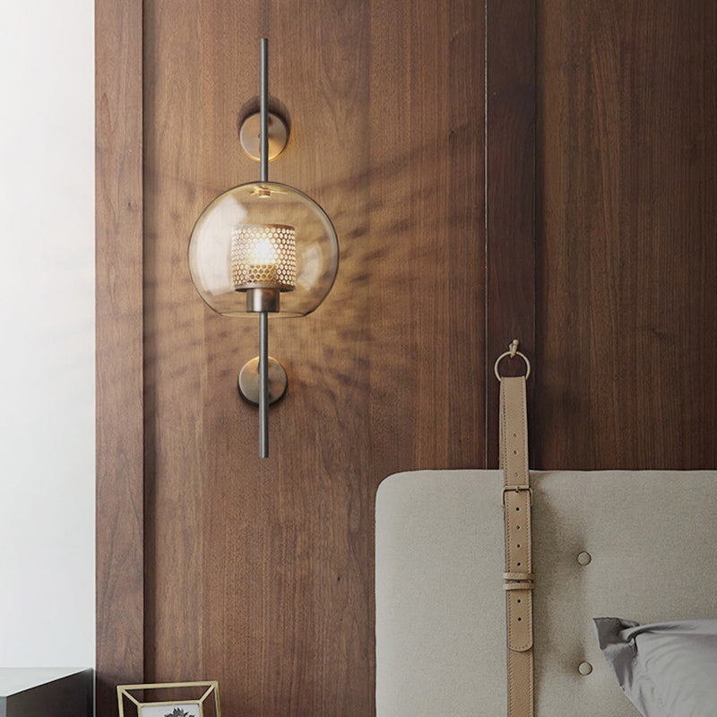 Heldere Glazen Geometrische Wandlamp Eenvoud Enkele Gloeilamp Gang Wandarmatuur