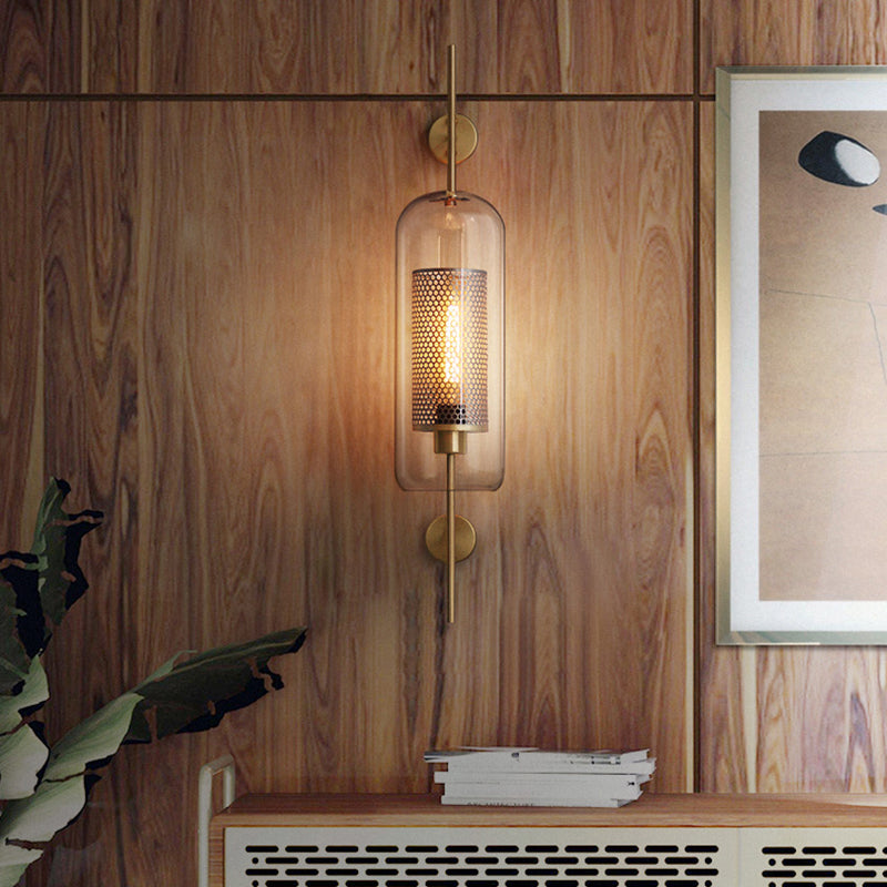 Heldere Glazen Geometrische Wandlamp Eenvoud Enkele Gloeilamp Gang Wandarmatuur