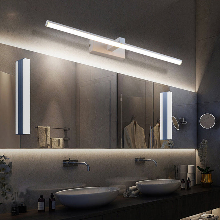 Lineaire gevormde badkamer wandlampen licht metalen minimalistische LED make-up verlichting ideeën