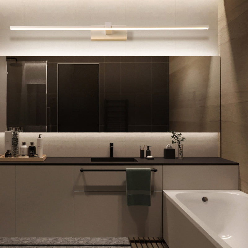 Lineaire gevormde badkamer wandlampen licht metalen minimalistische LED make-up verlichting ideeën