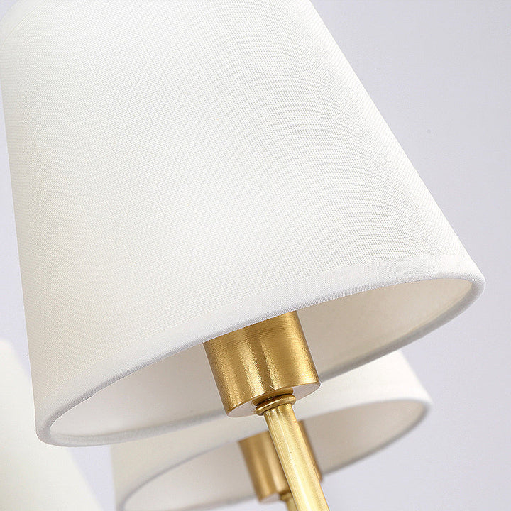 Messing kegel wandlamp retro witte stoffen kap 1/2 gloeilampen eetkamer wandlampen verlichting