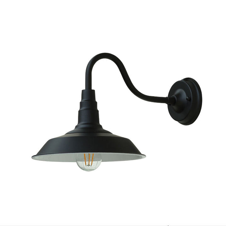 1-Pear Ganshaut Wandlamp Industriële Metaal Wandgemonteerde Armatuur met Schuurkap voor Buiten