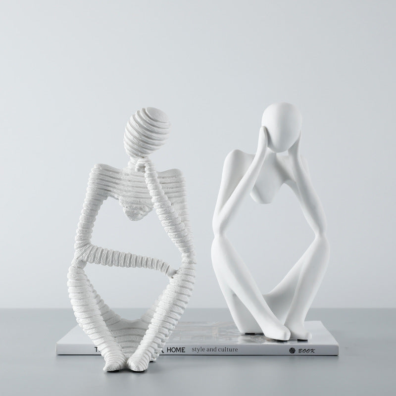 Abstracte menselijke figuur beeldhouwwerk