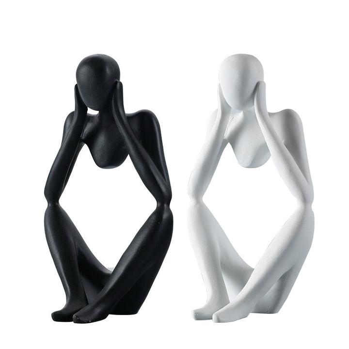 Abstracte menselijke figuur beeldhouwwerk