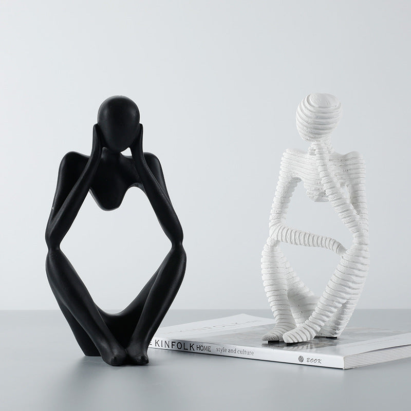 Abstracte menselijke figuur beeldhouwwerk