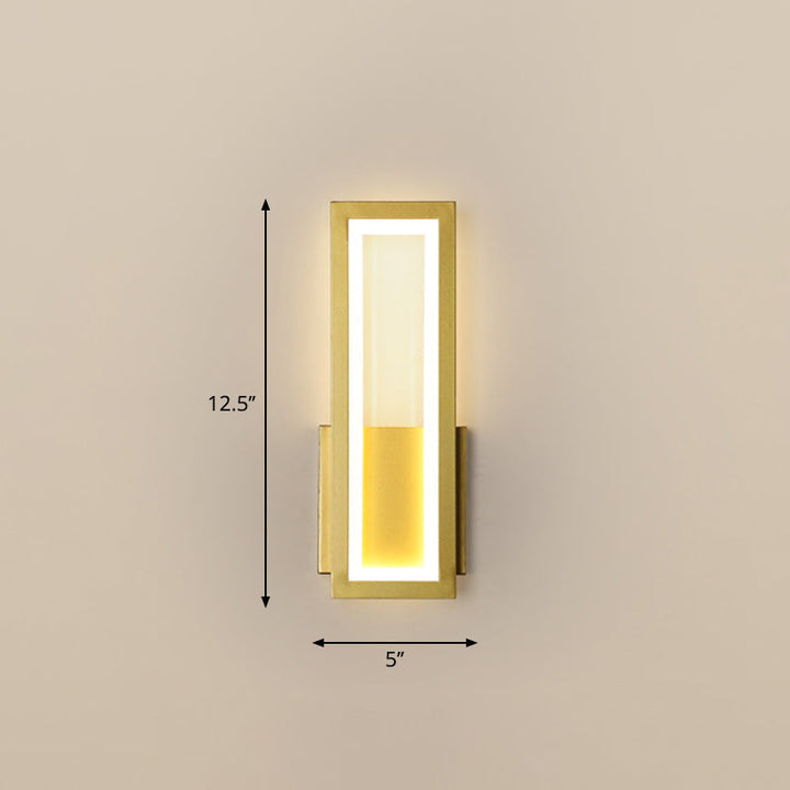 Minimalismus Rechthoek Wand Sconce Verlichting Metaal Entree LED Wandmontage Licht Fixture