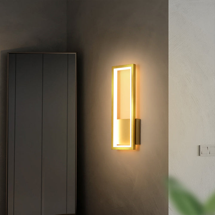 Minimalismus Rechthoek Wand Sconce Verlichting Metaal Entree LED Wandmontage Licht Fixture