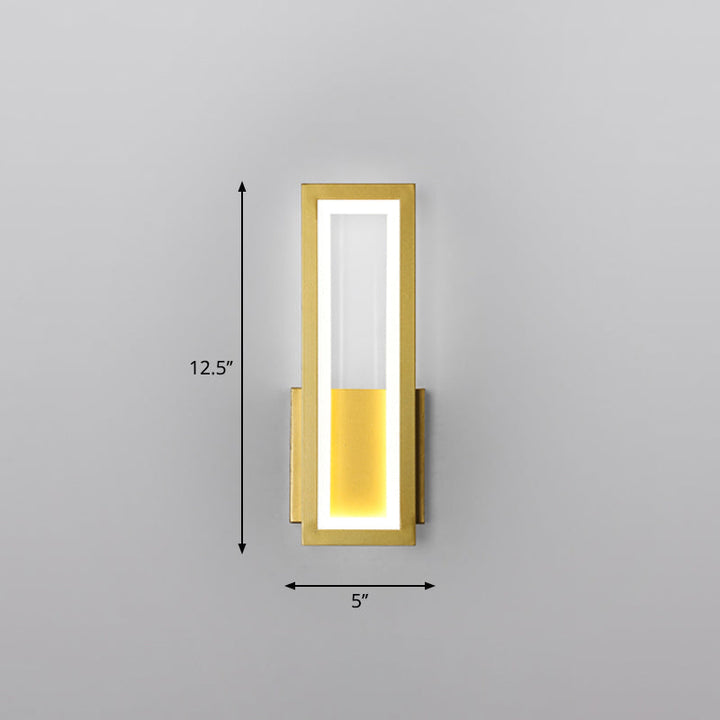 Minimalismus Rechthoek Wand Sconce Verlichting Metaal Entree LED Wandmontage Licht Fixture