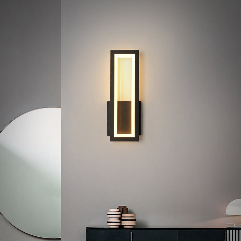 Minimalismus Rechthoek Wand Sconce Verlichting Metaal Entree LED Wandmontage Licht Fixture