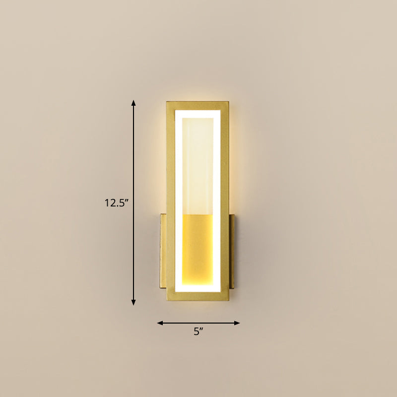 Minimalismus Rechthoek Wand Sconce Verlichting Metaal Entree LED Wandmontage Licht Fixture